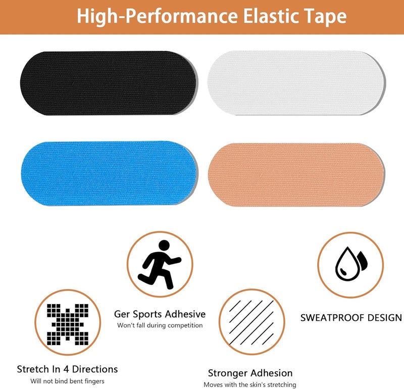 Larrel 100PCS Bowling Tape, 2.5x7cm/1x2.8inch Bowling Finger Tape, 4 Colors Bowling-Ball Thumb Tapes, Bowler Protective Tapes for Women and Men, Bowling-Accessories for Bowlers Exercise Sport - Image 5